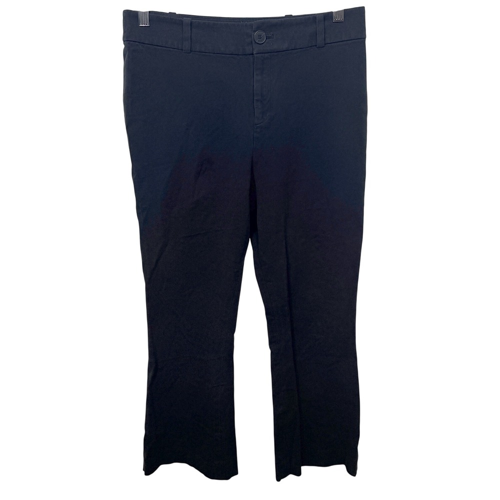 Club Monaco Trousers Womens 8 Black Cropped Stretch Workwear Pants